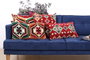 Aberto Design Cojín Esmeli - Red Multicolor